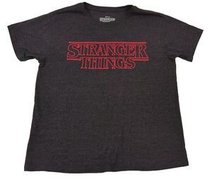 Netflix Stranger Things Youth Unisex T Shirt Medium Black and Red Boy Girl Teens